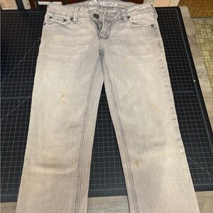 Bullhead Light Gray Women's Straight Leg Jeans